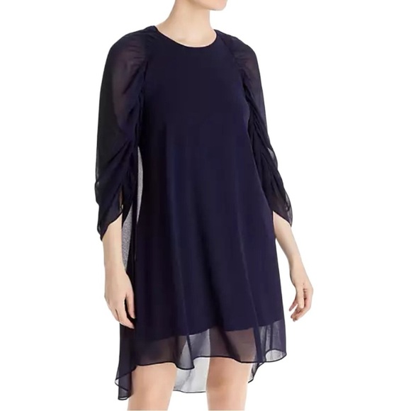 NWT Kobi Halperin Arlene High Low Dress Navy Size Medium - Picture 1 of 8